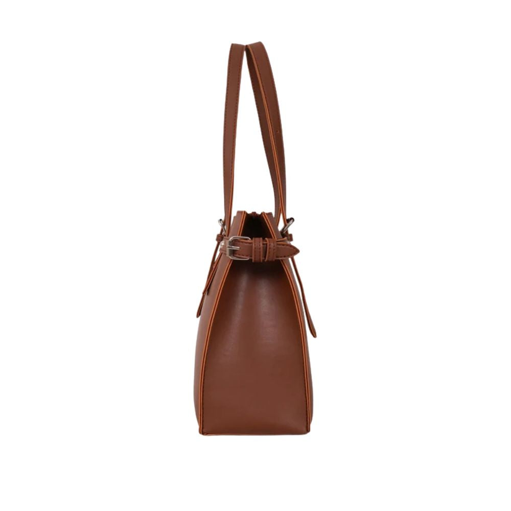 Classic Brown Structured Tote Bag