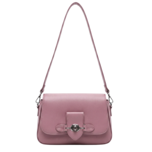 Elegant Blush Pink Flap Shoulder Bag