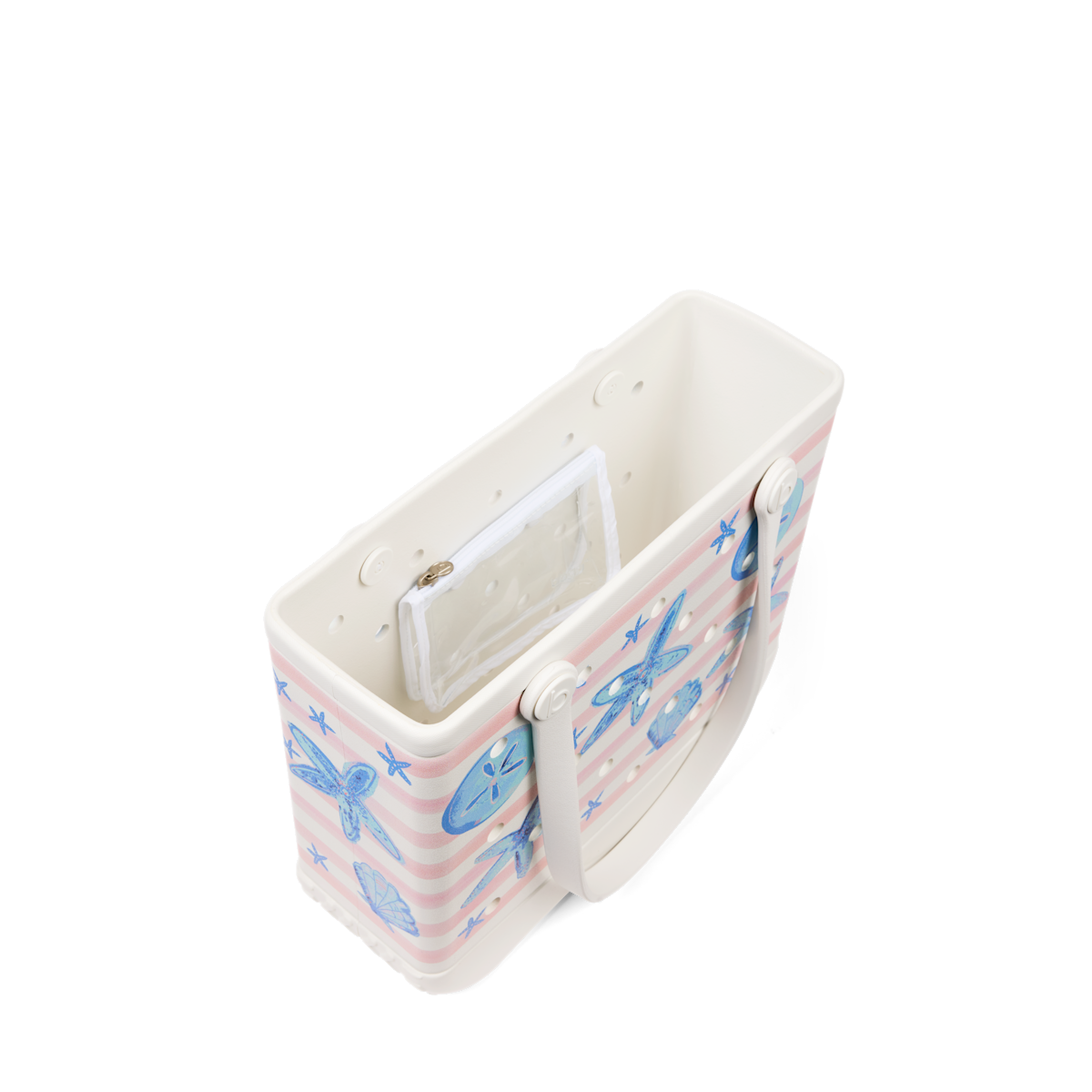 Baby Bogg Bag - Pink Stripes & Blue Shells - Image 2